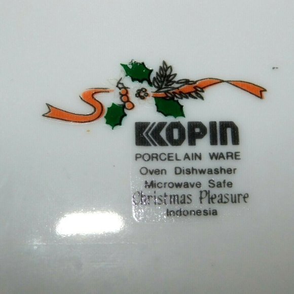 Vintage 80s Kopin Christmas Pleasure Village Large Rectangular Serving Tray - Picture 6 of 9